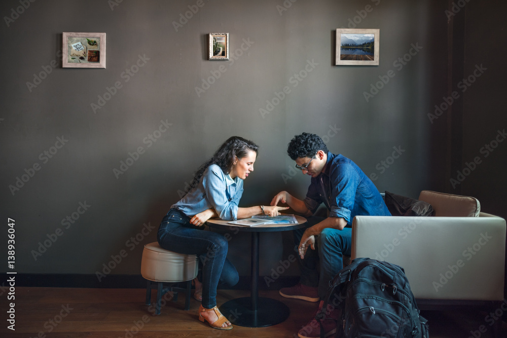 Couple Travel Destination Journey Togetherness Concept Couple Travel Destination Journey Togetherness Concept