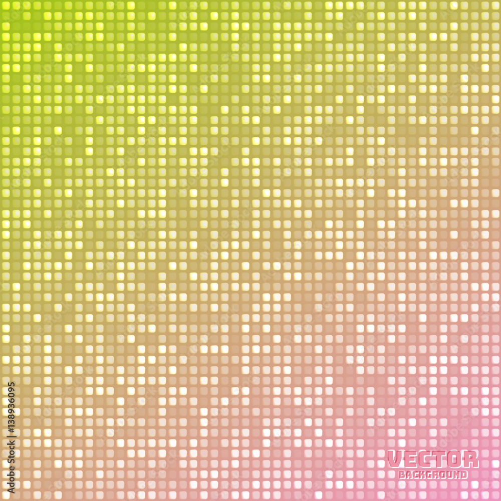Vector abstract bright mosaic gradient yellow pink background Vector abstract bright mosaic gradient yellow pink background