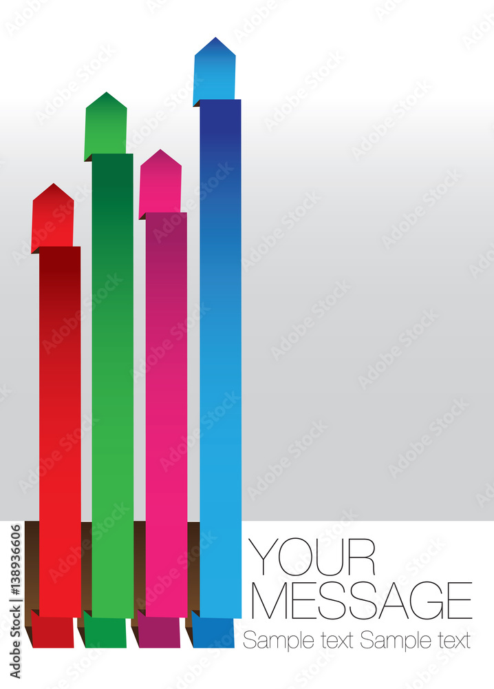 Up Trend Paper Arrow Design for Business Presentation Vector Background Template Up Trend Paper Arrow Design for Business Presentation Vector Background Template
