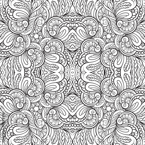 Fantasy decorative ornamental seamless pattern