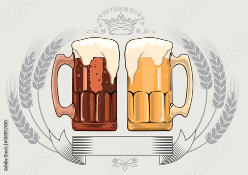 Dark & light beer