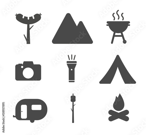 Camping icons