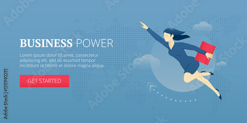 Business power. Web banner