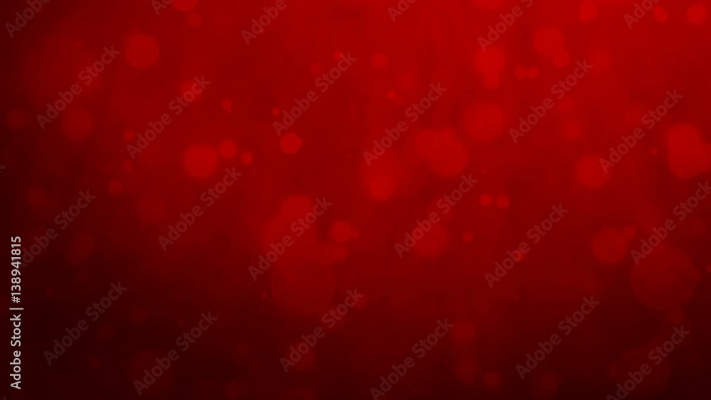 Abstract red background with floating particles. Seamlessly loopable animation.