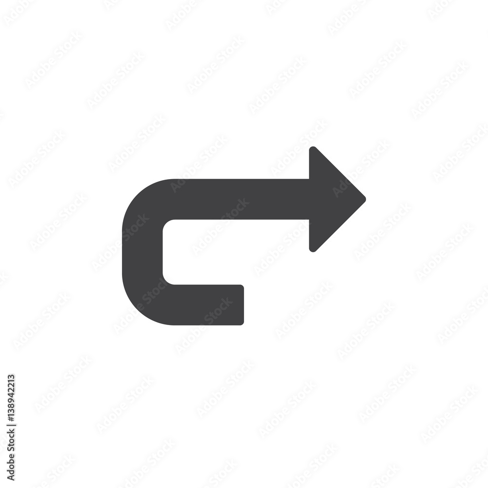 Forward arrow icon vector, filled flat sign, solid pictogram isolated on white. Redo symbol, logo illustration. Pixel perfect Forward arrow icon vector, filled flat sign, solid pictogram isolated on white. Redo symbol, logo illustration. Pixel perfect
