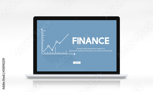 Finance Money Analysis Graph Concept photo