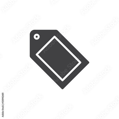 Tag icon vector, filled flat sign, solid pictogram isolated on white. Symbol, logo illustration. Pixel perfect