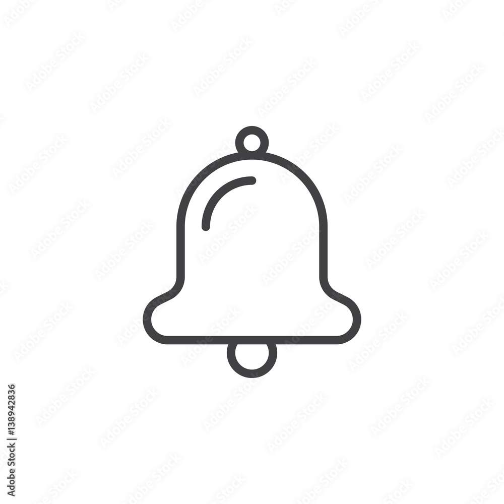 Bell line icon, outline vector sign, linear style pictogram isolated on white. Alarm, notification symbol, logo illustration. Editable stroke. Pixel perfect Bell line icon, outline vector sign, linear style pictogram isolated on white. Alarm, notification symbol, logo illustration. Editable stroke. Pixel perfect