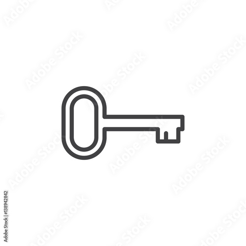 Key, log in line icon, outline vector sign, linear style pictogram isolated on white. Password symbol, logo illustration. Editable stroke. Pixel perfect © alekseyvanin