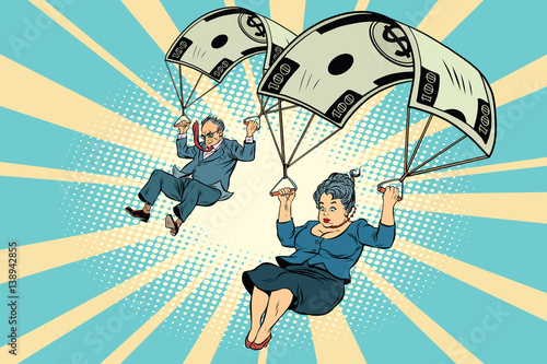 Golden parachute financial compensation Businessman and business