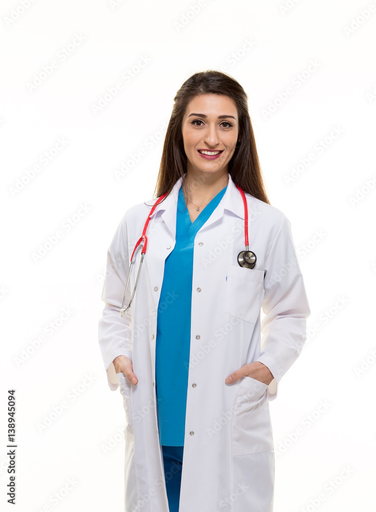 Portrait of a Young Female Doctor - Isolated Portrait of a Young Female Doctor - Isolated