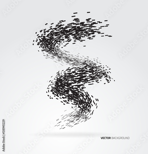 Abstract geometric wave design element.