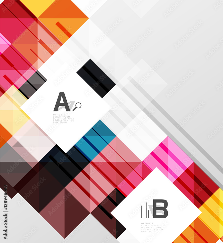 Obraz premium Modern geometrical abstract background, squares