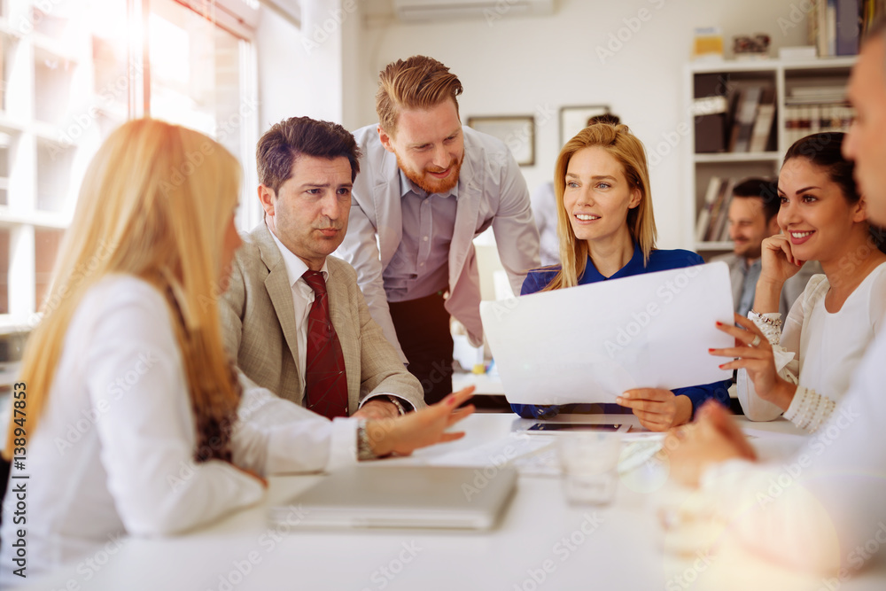 Business people working in office