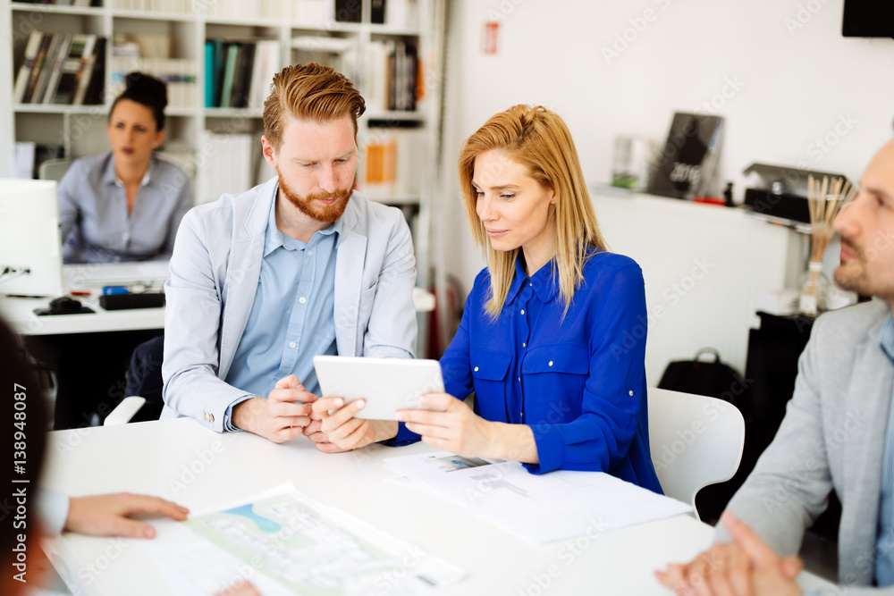 Obraz premium Business meeting and brainstorming