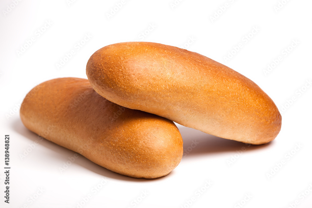 delicious fresh bread on a white background delicious fresh bread on a white background