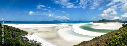 Photography panoramic view of , Whitehaven Beach, Whitsunday Islands, Australia