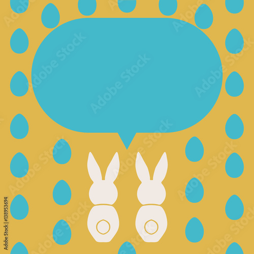 Happy Easter greeting card template