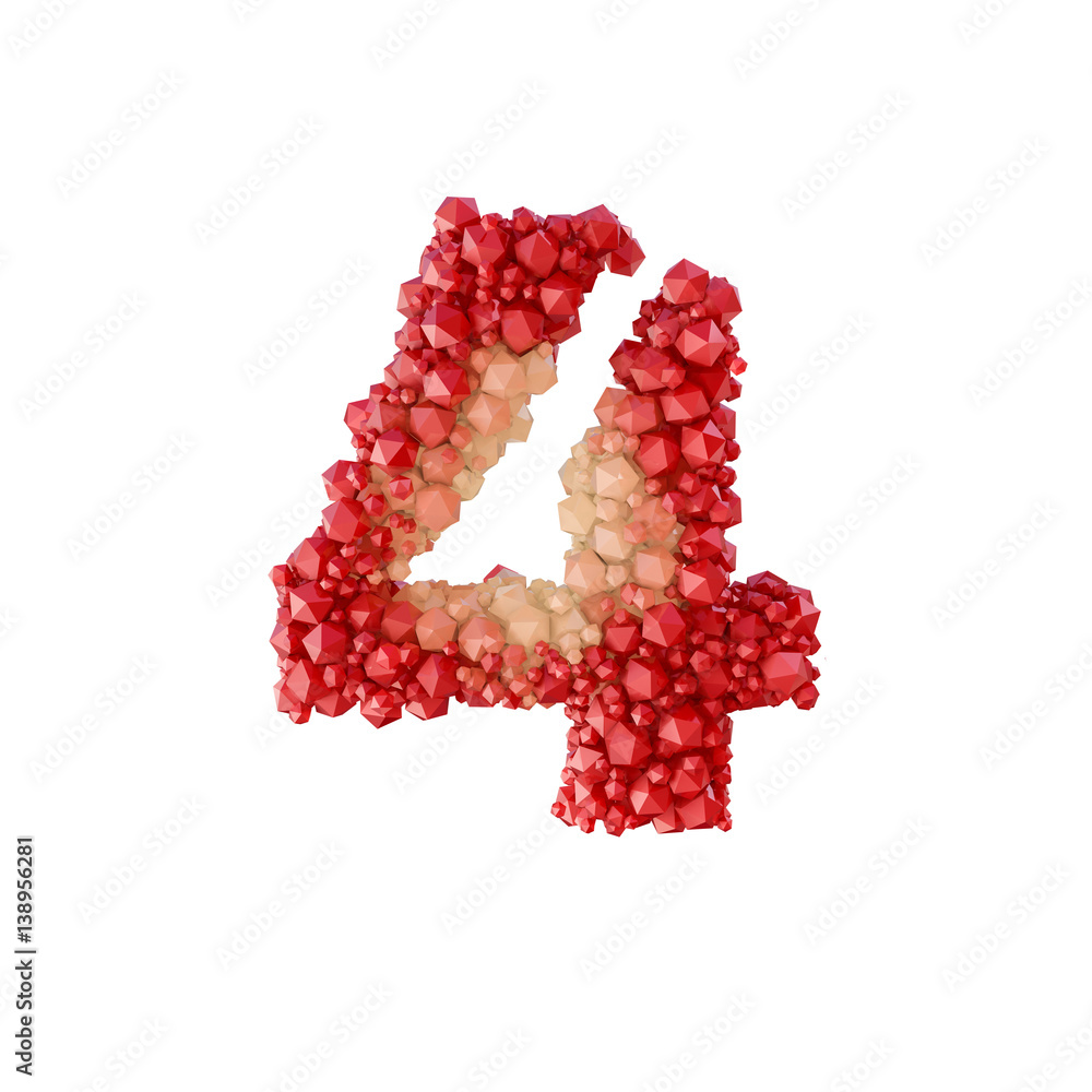 Super realistic 3d rendering of alphabet with crystal Super realistic 3d rendering of alphabet with crystal