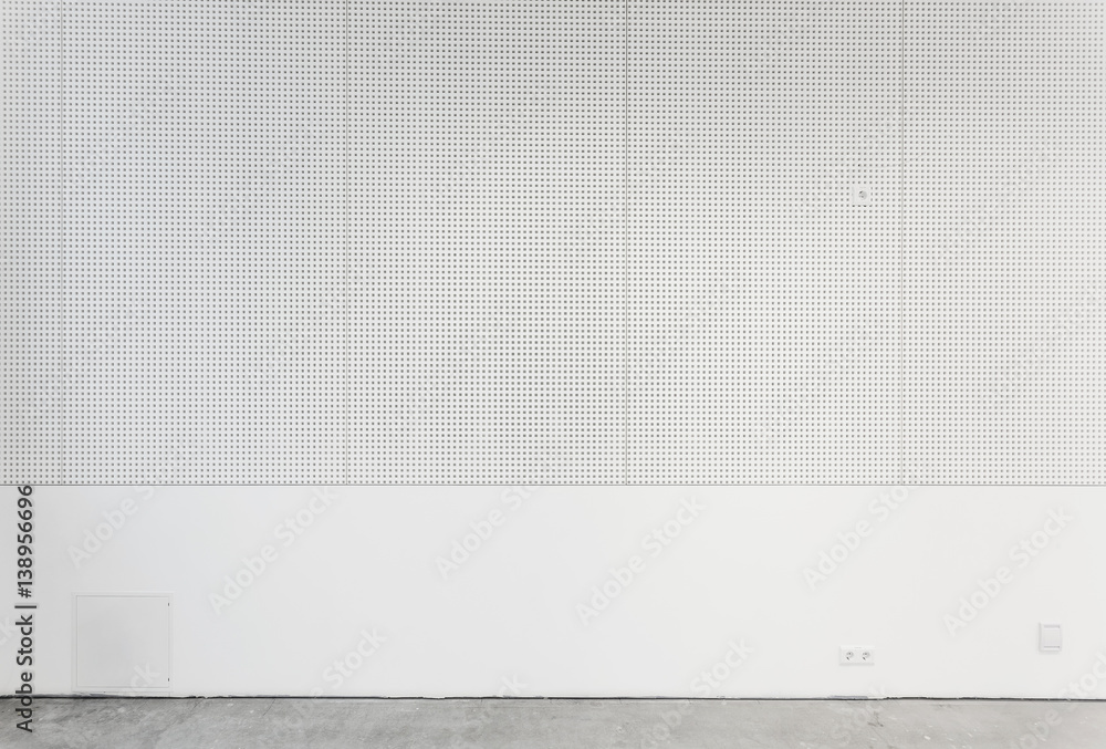Perforated plaster wall