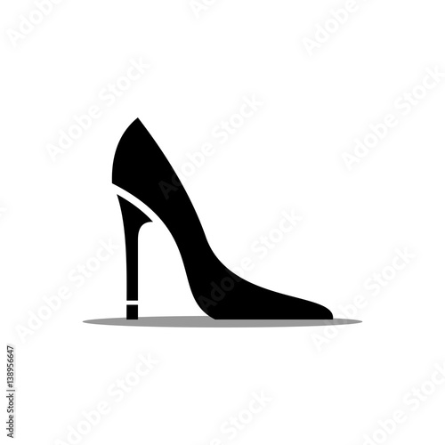 High heel shoe vector icon