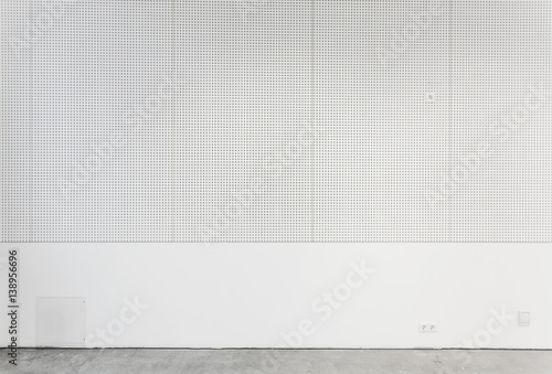 Obraz na płótnie Perforated plaster wall w salonie
