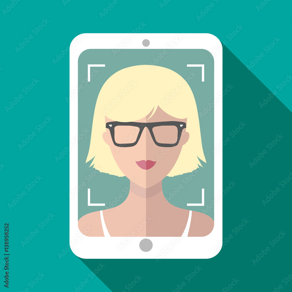 Vector illustration of selfie on mobile phone in trendy flat style. Vector icon of girl taking picture on smartphone. Vector illustration of selfie on mobile phone in trendy flat style. Vector icon of girl taking picture on smartphone.