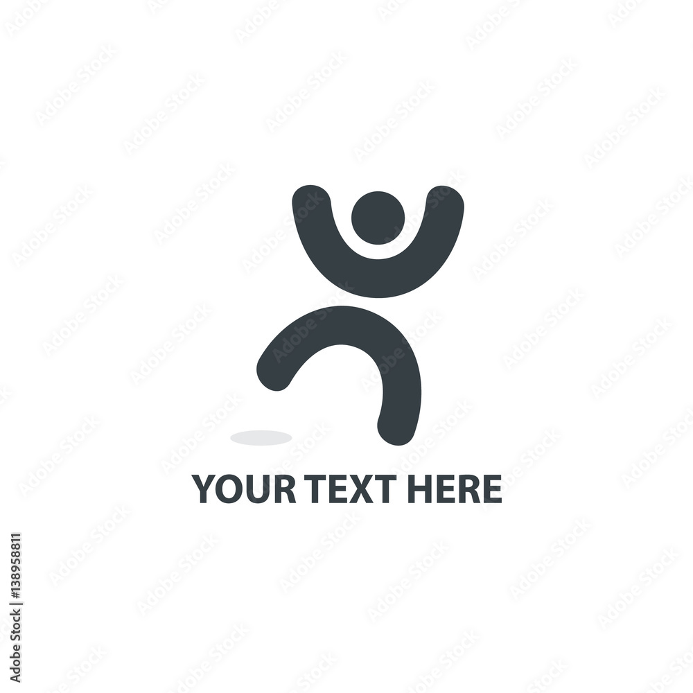 Playful Man Abstract Logo for Company or Brand Playful Man Abstract Logo for Company or Brand