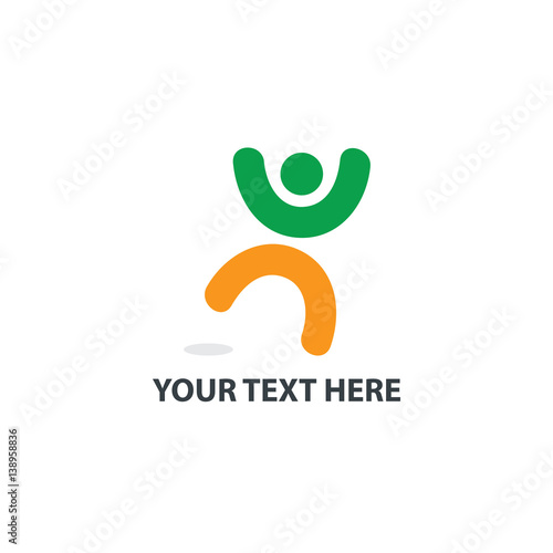 Playful Man Abstract Logo for Company or Brand