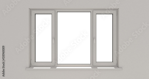 Window. Wall. Aluminum window. White window. Pvc window.