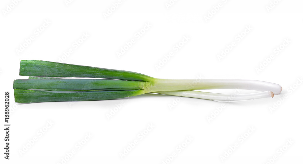 Japanese onion isolated on white background. Japanese onion isolated on white background.