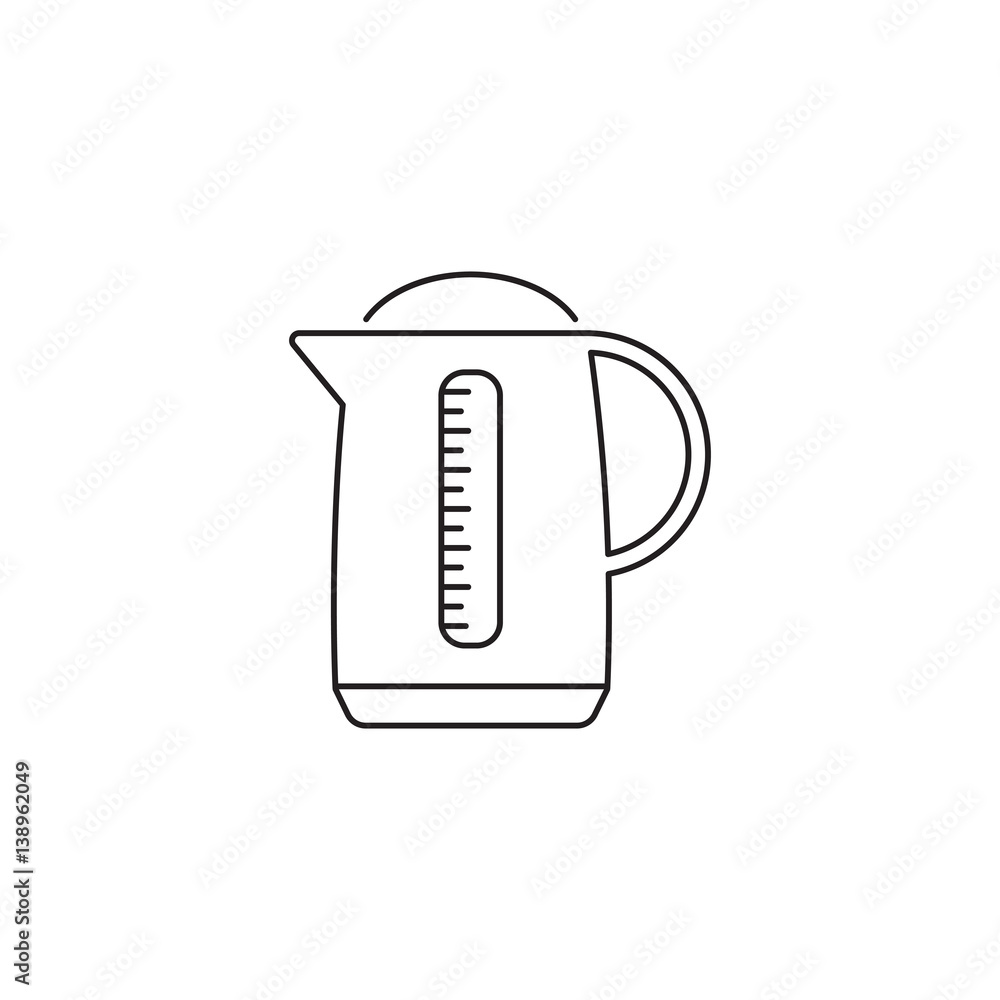 Electric Kettle, Pot line icon, outline vector sign, linear pictogram isolated on white. logo illustration Electric Kettle, Pot line icon, outline vector sign, linear pictogram isolated on white. logo illustration