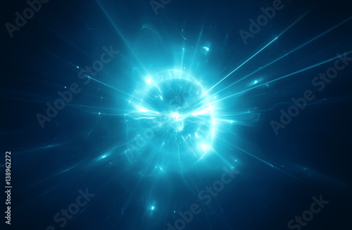 Fototapeta Abstract blurry explosion background