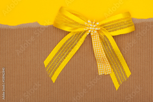 Paper Backgrounds, Patterns, Yellow/Cardboard, Ribbon photo