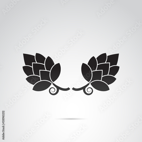 Hop vector icon.