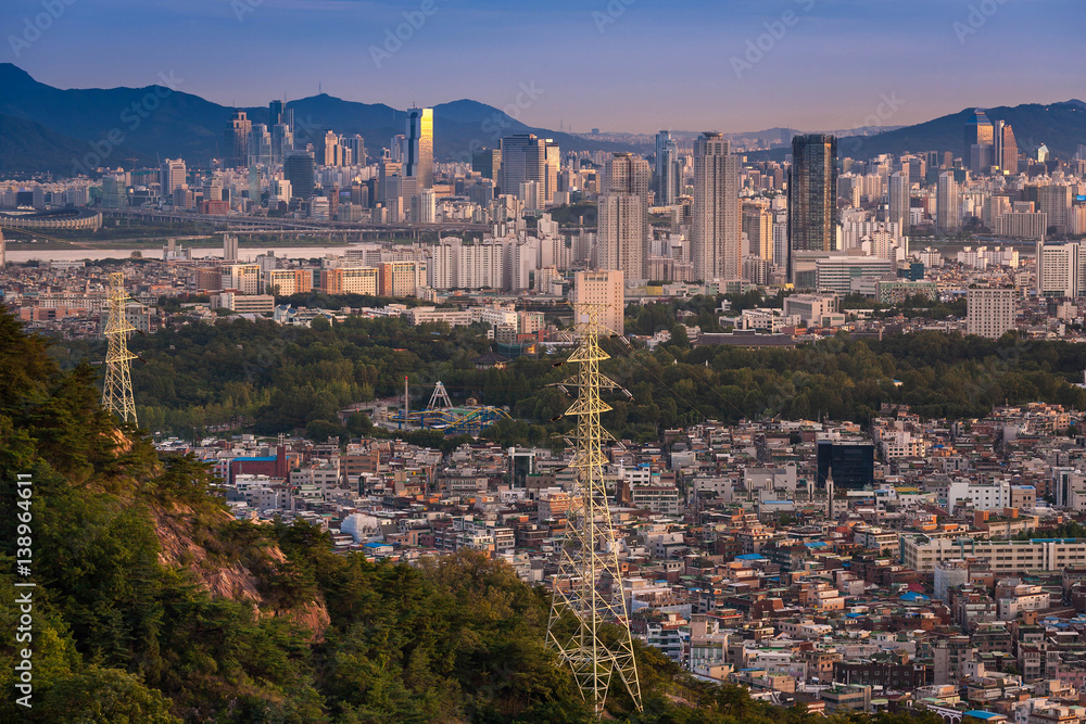 Seoul City Skyline, South Korea.