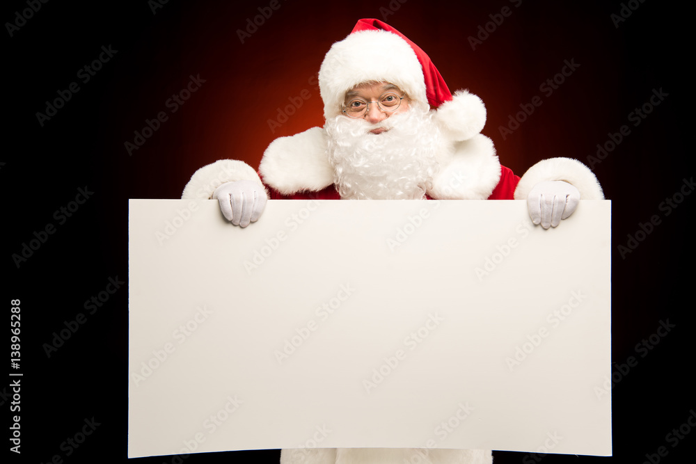 Santa Claus showing Christmas template Santa Claus showing Christmas template