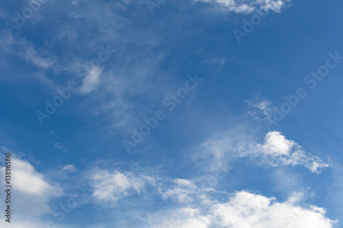 blue sky background with tiny clouds © notwaew