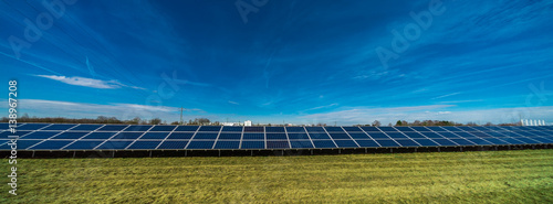 Panoramabild einer Solaranlage