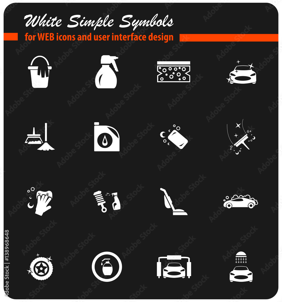 car washer icon set car washer icon set