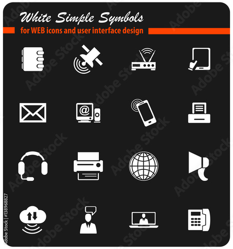 communication icon set