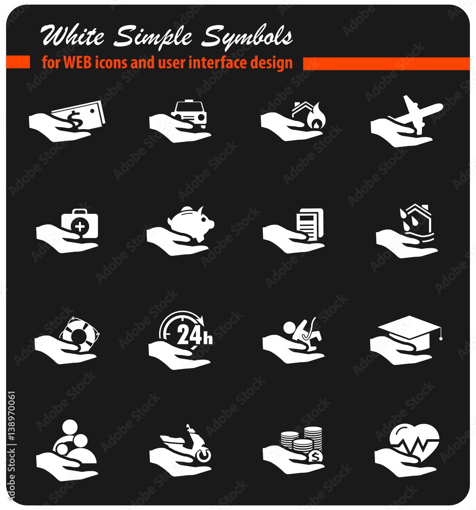 insurance icon set insurance icon set