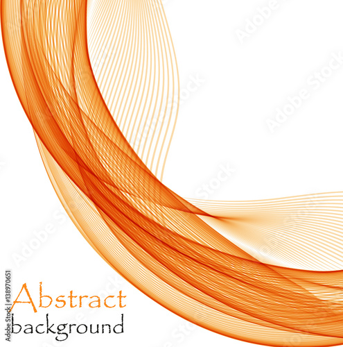 Abstract background with orange waves