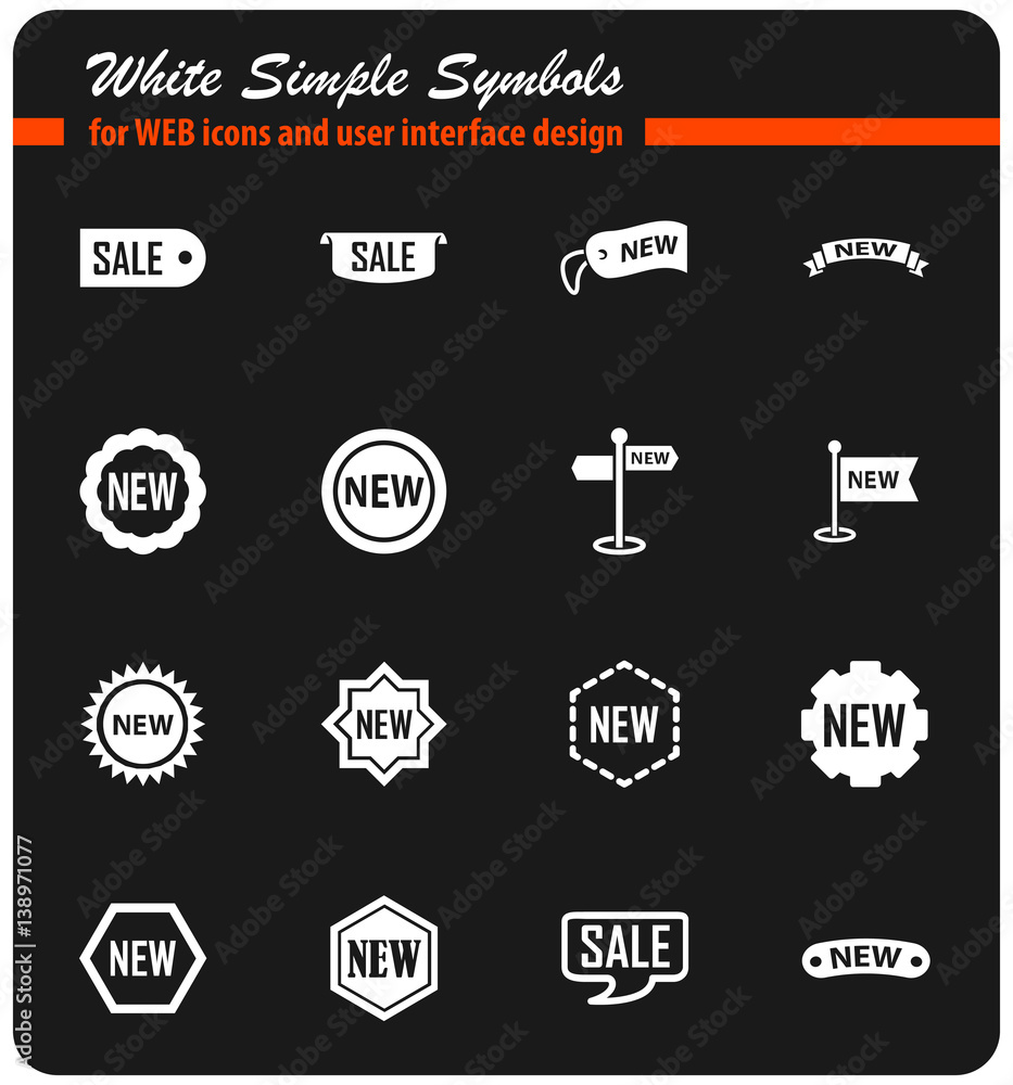 sticker and label icon set sticker and label icon set