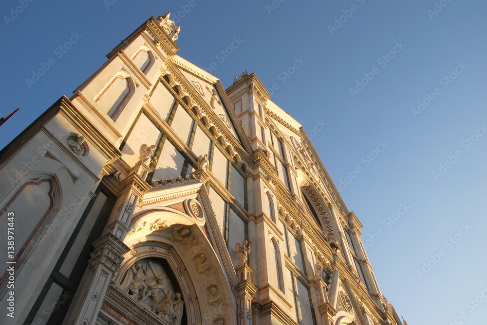 The Basilica of Santa Croce (Basilica of the Holy Cross) Franciscan Church in Florence, Italy The Basilica of Santa Croce (Basilica of the Holy Cross) Franciscan Church in Florence, Italy