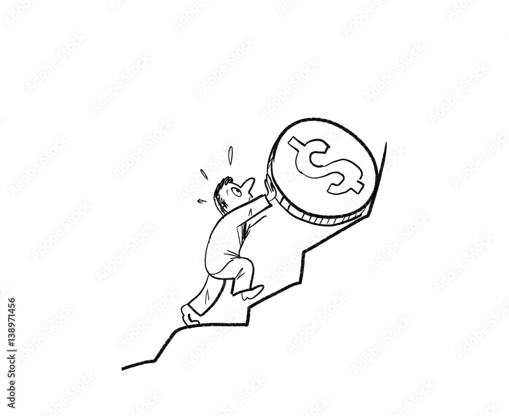 Fototapeta premium Concept of effecting money investment . Mixed media