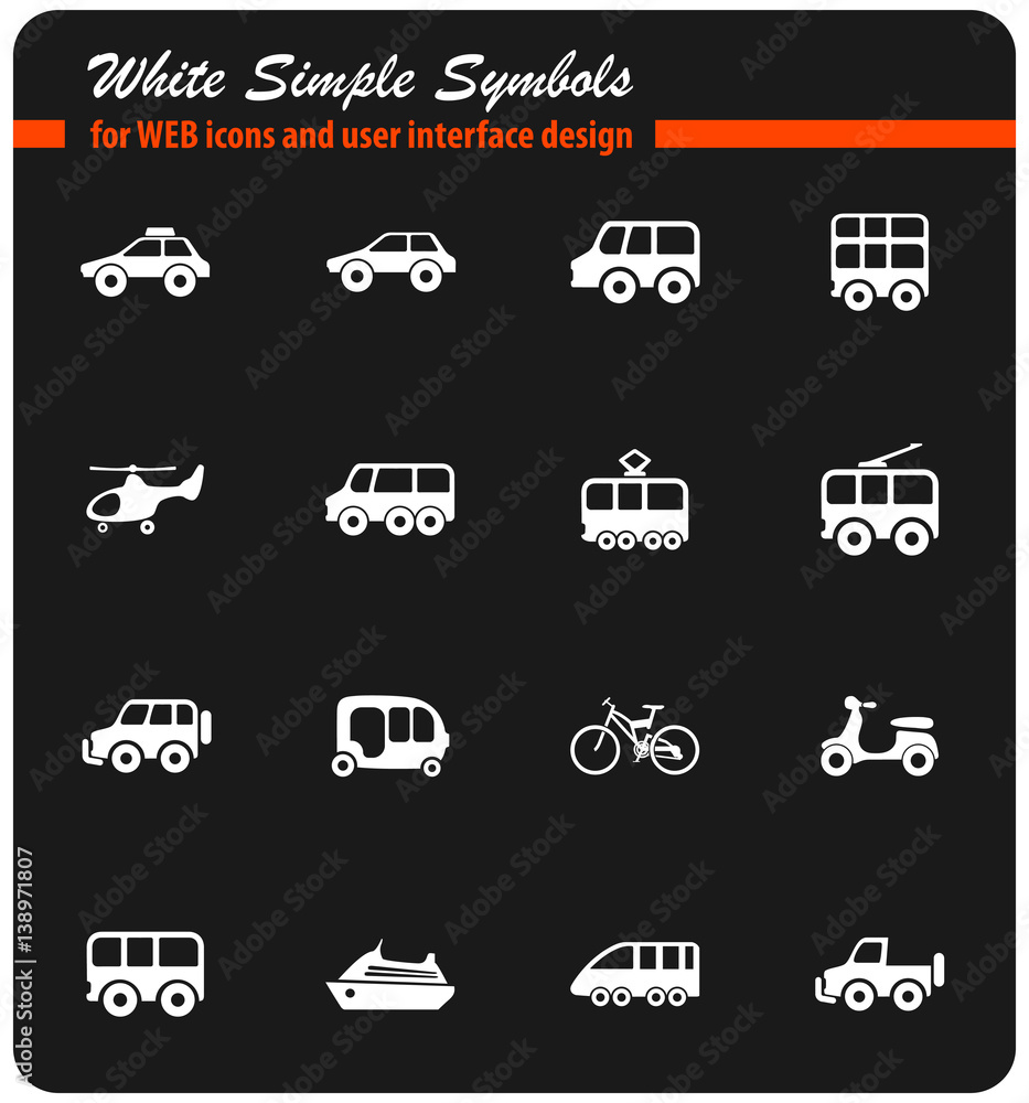 transport icon set transport icon set