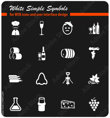 vineyard icon set