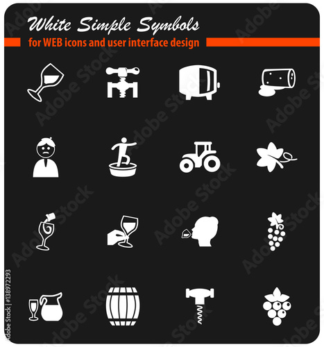 vineyard icon set