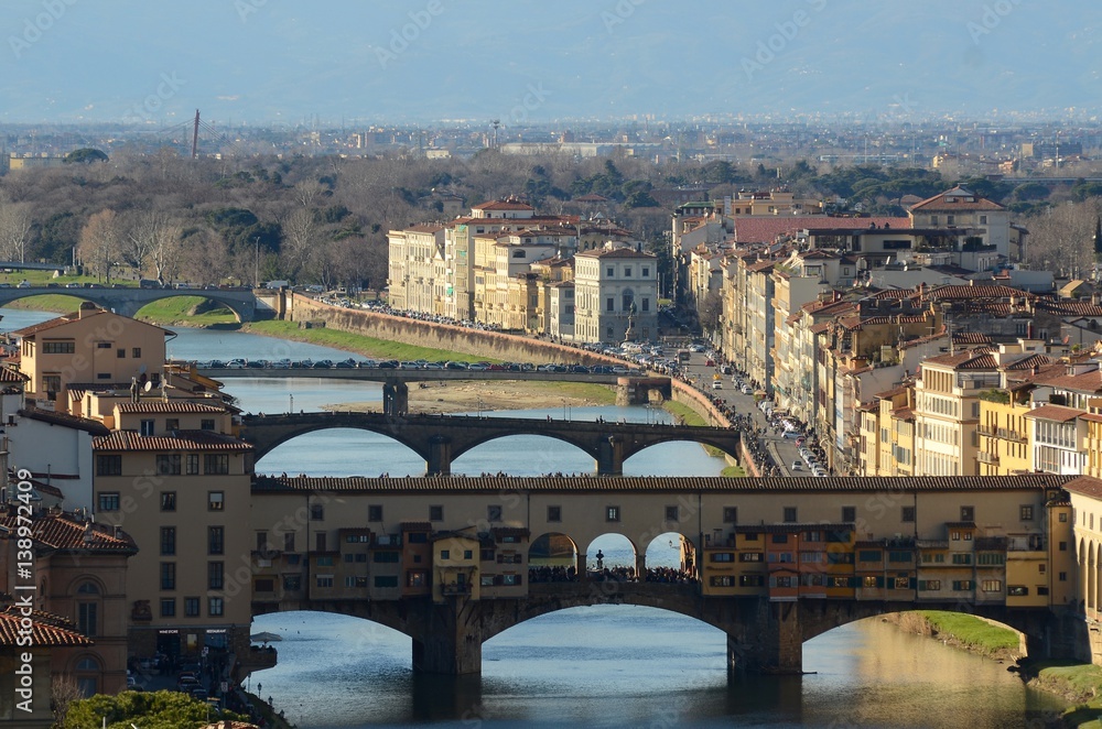 Naklejka premium Ponte Vecchio, Old Bridge in Florence, Italy